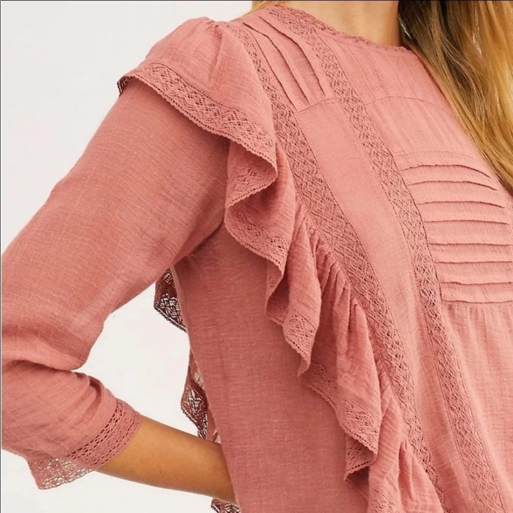 Free People Jasmine Ruffle Top
